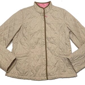 Lilly Pulitzer Beige Quilted Puffer Jacket